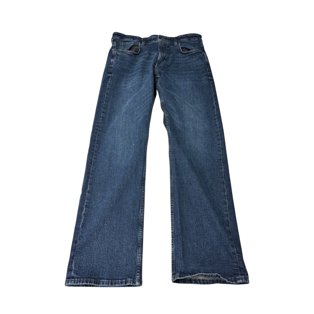 Rodd & Gunn Relaxed Fit Jeans Mens 36R L32 Dark Wash Blue Straight Leg Stretch‎